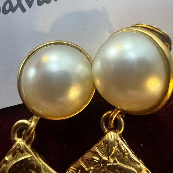 Salvatore Ferragamo Vintage Clip-on Earrings.